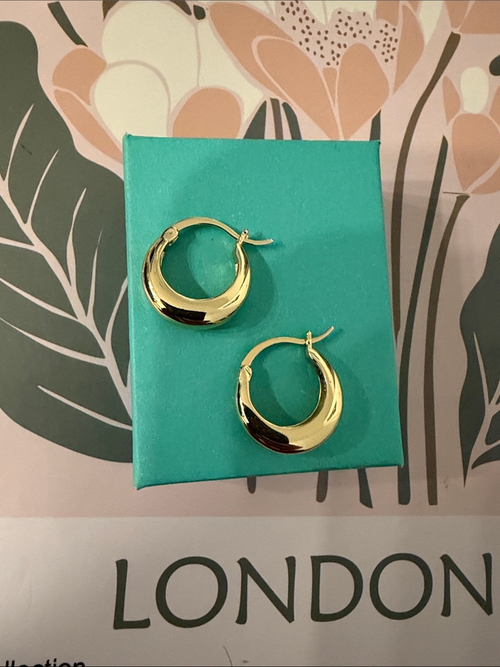 Non Tarnish Gold Hoop Earrings - Women's Chunky Crescent Hoops